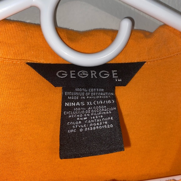 Y2K vintage George Bright Orange Wrap Blouse - Picture 4 of 9